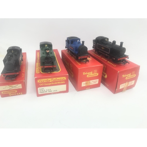 328 - 4 X 00 Gauge Locomotives including Tri-Ang and Hornby.