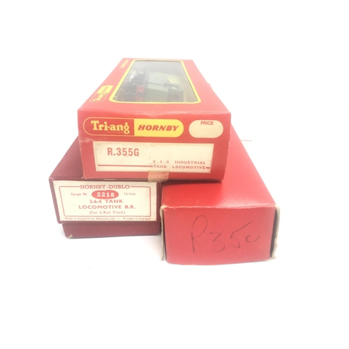 330 - 3 Boxed Hornby. Tri-ang 00 Gauge Locomotives. A 2-6-4 Tank Locomotive B.R. #2218. A Class L1 4-4-0 3... 