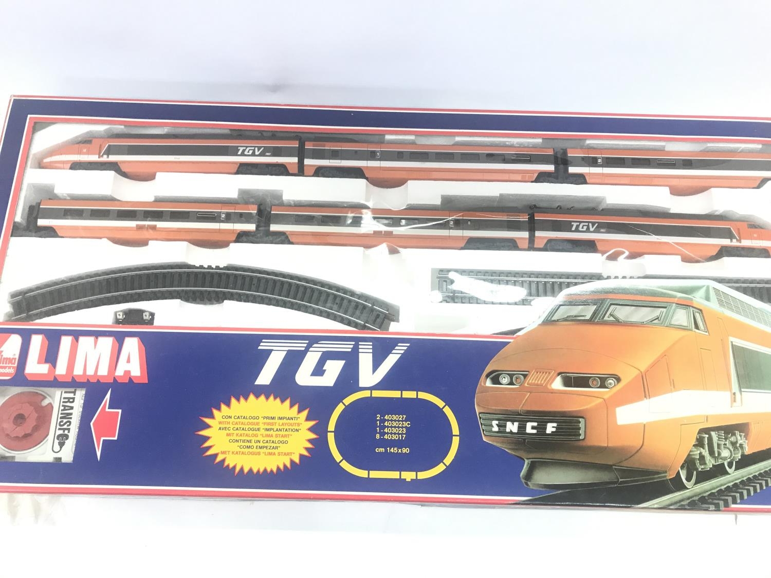 A Boxed 00 Gauge Lima TGV Set