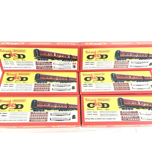 837 - 6 X Boxed Tri-Ang CKD Model Coaches. All Built.