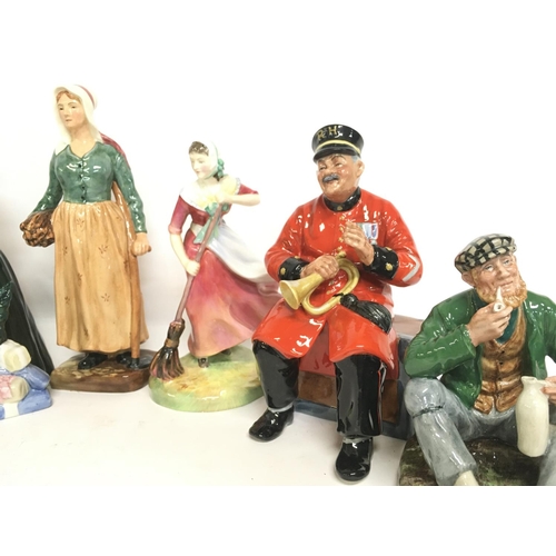 1005 - A collection of Royal Doulton Figurines including Richard The Lionheart HN3675, The Perfect Pair HN5... 