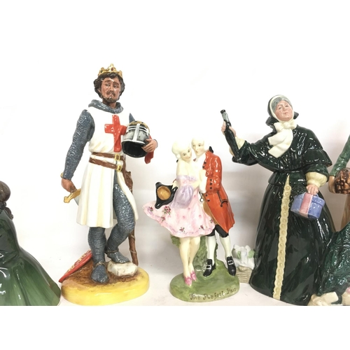 1005 - A collection of Royal Doulton Figurines including Richard The Lionheart HN3675, The Perfect Pair HN5... 