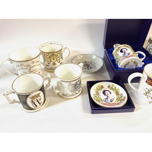 1018 - A collection of commemorative ceramics including Royal Crown Derby and Royal Worcester etc. Postage ... 