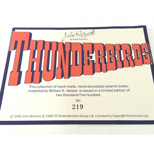 1024 - Boxed John Beswick Thunderbirds limited edition busts. With COA. No obvious damage or restoration. P... 