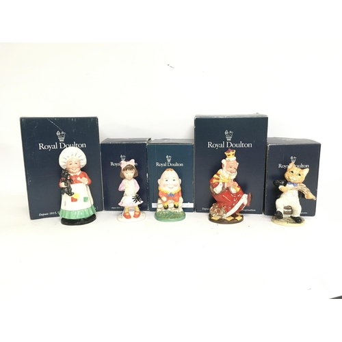 1041 - Boxed Royal Doulton Nursery Rhyme collection figures including Old King Cole, Humpty Dumpty, Little ... 