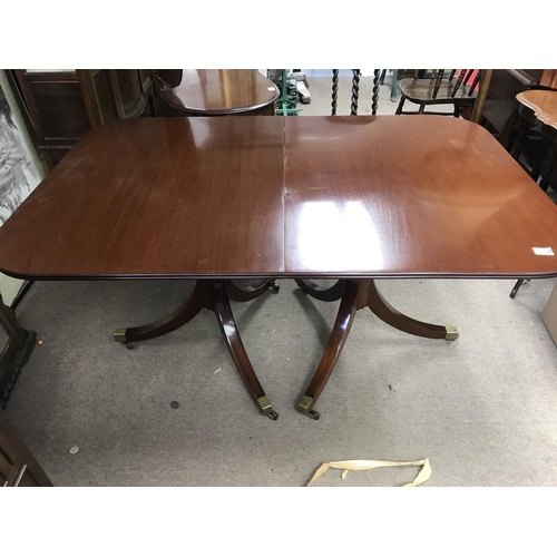 1280 - A reproduction dining table and six chairs.