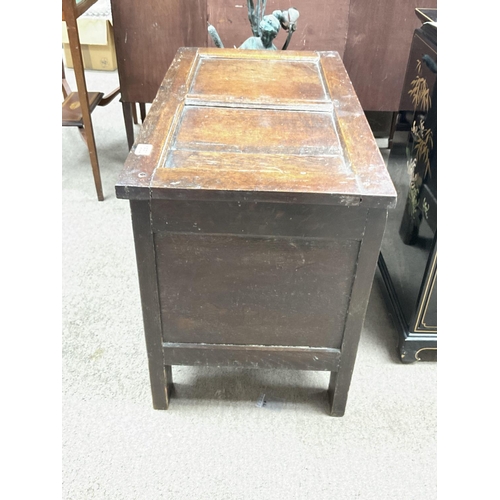 1288 - 17th Century chest. Approximate dimensions 46x85x60cm