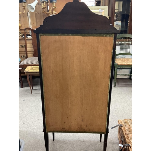 1355 - A inlaid oak display cabinet, 34x55x height 115cm .postage category D