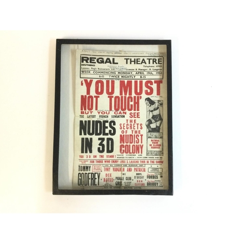 1507 - A Regal Theatre  Nudes in 3D lobby card, dated 1954.