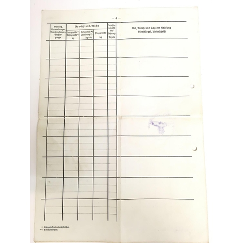 1656 - A rare German Second World War Luftwaffe document for an AR 196A-3. Postage category B