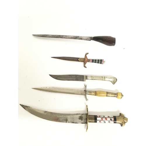 1663 - Various Eastern Knives 17 To 28cm long