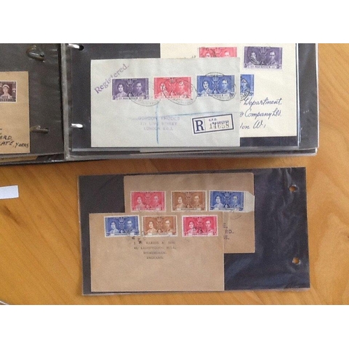 1758 - Royalty. One album of Commonwealth First Day Covers. 47 GV1 1937 Coronation, 39 QE2 1953 Coronation ... 