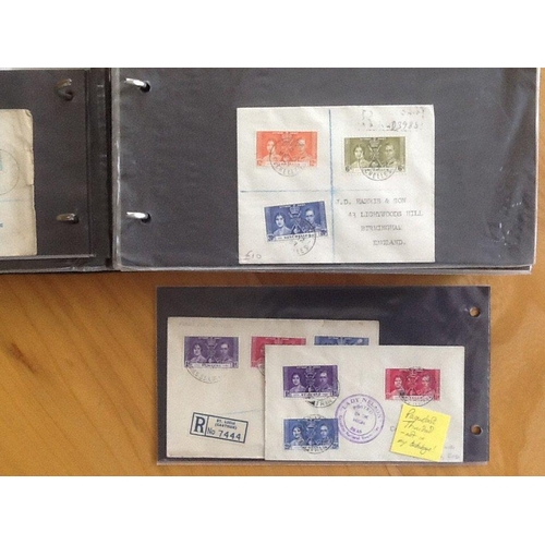 1758 - Royalty. One album of Commonwealth First Day Covers. 47 GV1 1937 Coronation, 39 QE2 1953 Coronation ... 