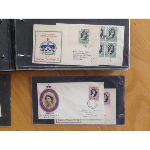 1758 - Royalty. One album of Commonwealth First Day Covers. 47 GV1 1937 Coronation, 39 QE2 1953 Coronation ... 