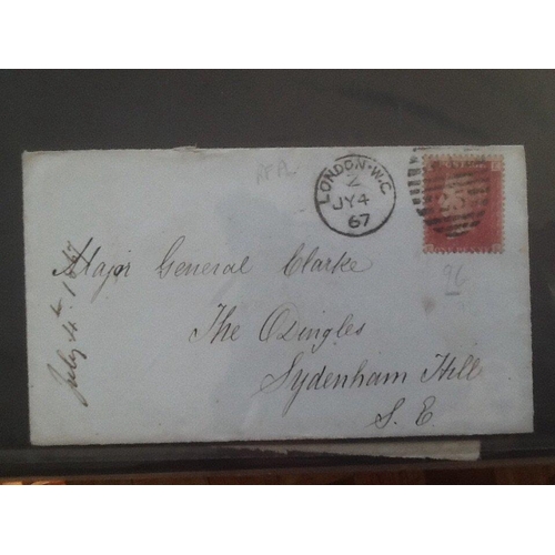 1766 - Shoe Box. Includes a small album of QV 1d red covers (mixed condition about 40). Additionally about ... 