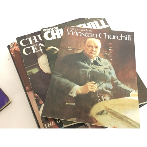 1790 - A collection of Winston Churchill books & The State Funeral Vinyl LP including Sixty Minutes with Ch... 