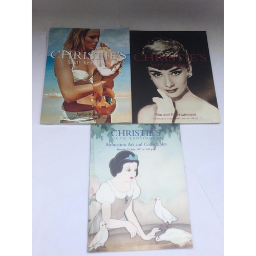 1809 - Three Christie's auction catalogues comprising a Film & Entertainment sale, a James Bond specialist ... 