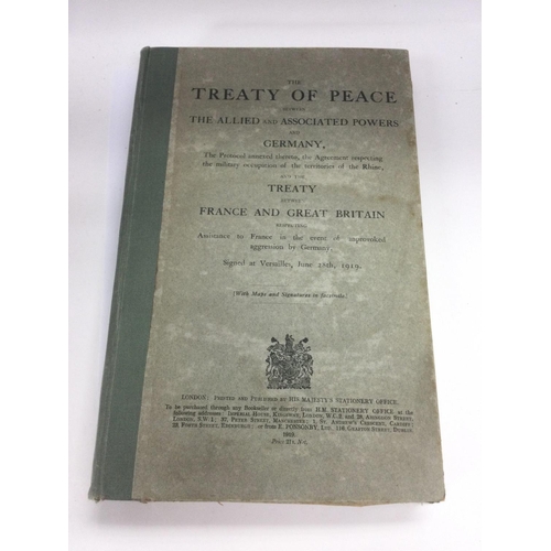 1844 - A 1919 publication of 'The Treaty Of Peace Between The Allied And Associated Powers And Germany'. Sh... 