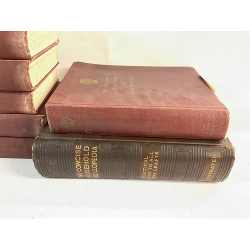 1898 - Collection of vintage books including all 6 copies of the compact encyclopaedia along with others. P... 