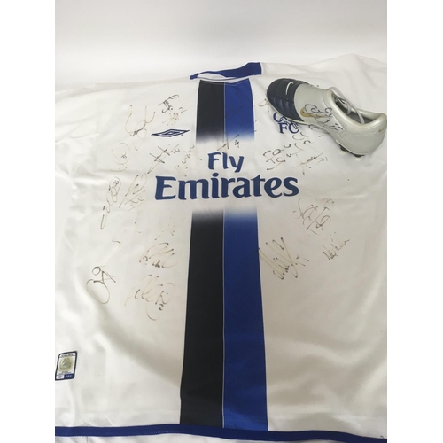 1900 - An official signed Chelsea football shirt and a football boot signed by John Terry (2)