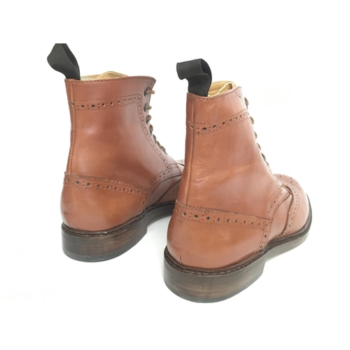 1964 - Full Brogue Goodyear Boots by John White in Cedar Calf Leather, size U.K. 8