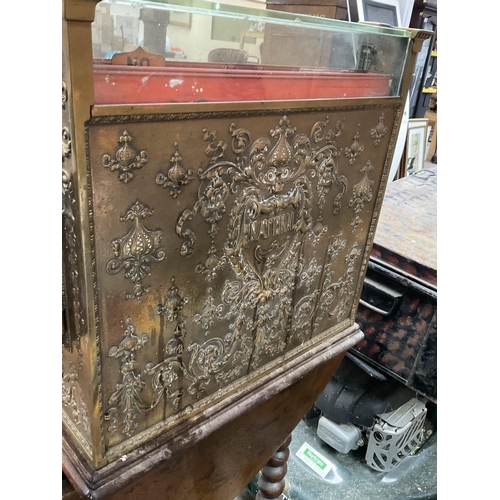 1991 - A 20th century American heavy brass National Cash Register. 43 x 40 x 43cm