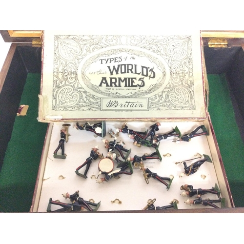 1997 - Boxed Types of the Worlds Armies- Britain figurines presented in a large display case. Postage cat D