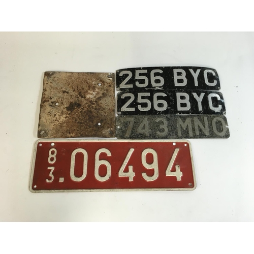 2012 - A collection of American number plates and associated items, as pictured. Approximately 15.