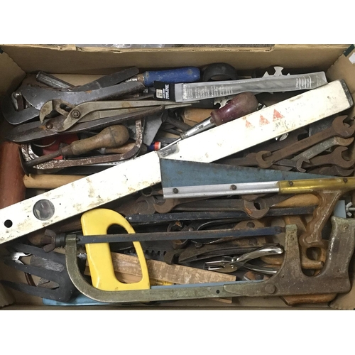 2023 - Boxes of vintage tools including saws, screwdrivers etc. postage category D