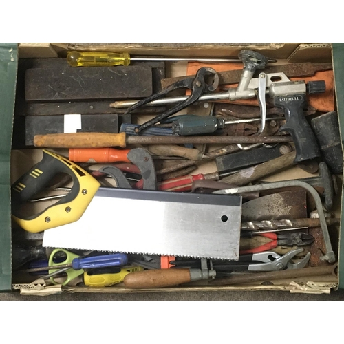 2023 - Boxes of vintage tools including saws, screwdrivers etc. postage category D