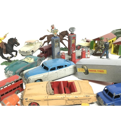 2090 - Playworn die cast cars including Matchbox, Lesney, Dinky, Corgi etc. Postage category B