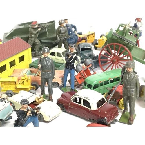 2090 - Playworn die cast cars including Matchbox, Lesney, Dinky, Corgi etc. Postage category B