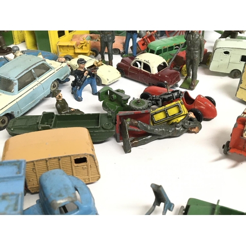 2090 - Playworn die cast cars including Matchbox, Lesney, Dinky, Corgi etc. Postage category B