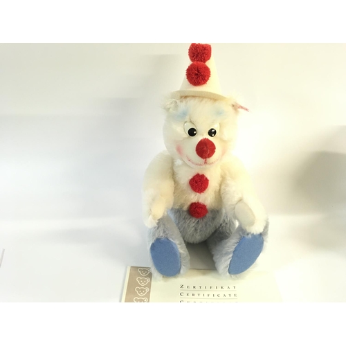 2103 - A Steiff teddy bear clown in box with certificate. Limited edition of 2006. Postage B