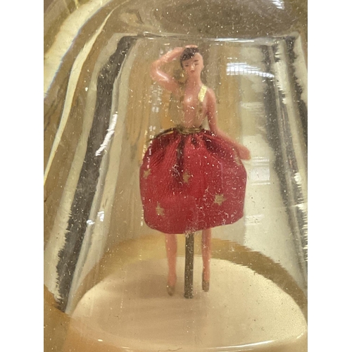 2160 - A boxed vintage bottle of Ballerina Erven Lucas Bols. Music box and wind up dancing ballerina seen w... 