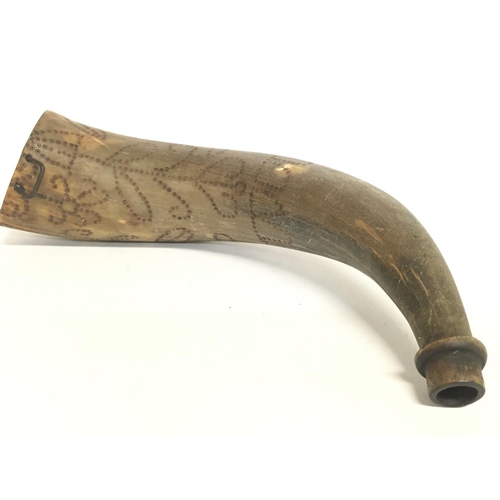 602 - Antique Scrimshaw horn, postage category B