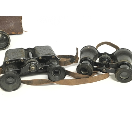 608 - Pairs of vintage binoculars , Midra 2 , M. Tauber