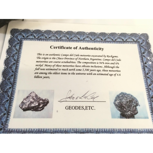 665 - A Campo del Cielo meteorite weighing 5230 grams. Comes with certificate of authenticity.