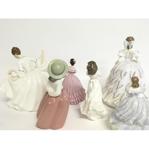 802 - A collection of Porcelain figurines including Neo & Royal Doulton, no obvious damage or restoration.... 