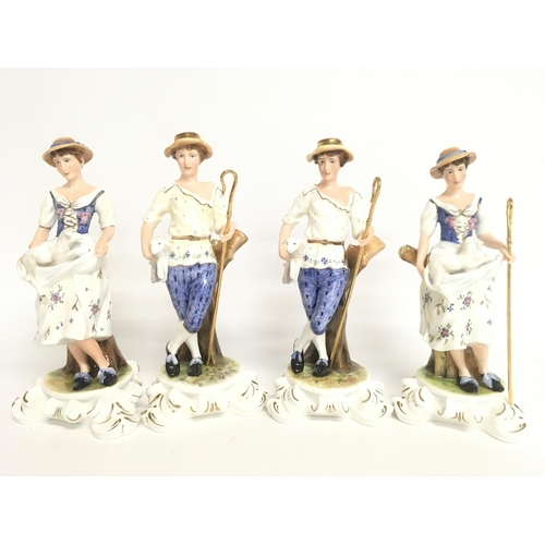 808 - Boxed collection of Royal a Crown Derby very limited edition of 25 Shepard & Shepherdess porcelain f... 