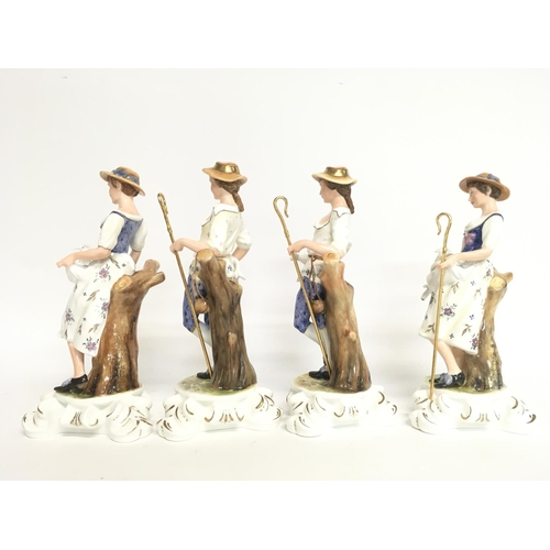 808 - Boxed collection of Royal a Crown Derby very limited edition of 25 Shepard & Shepherdess porcelain f... 