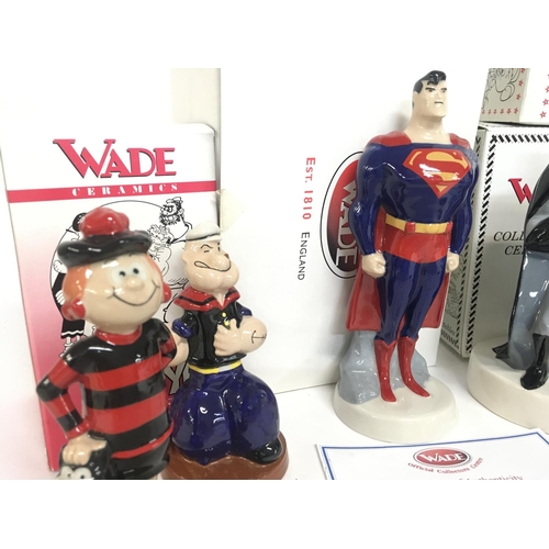 838 - Wade Porcelain figures, some boxed & limited edition figures with COAS. Figures including Superman, ... 