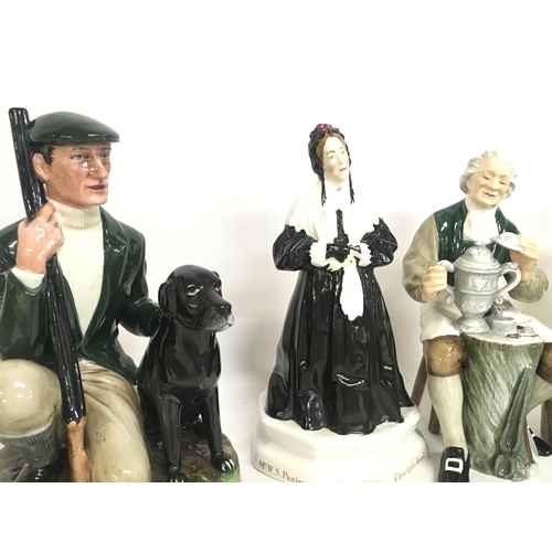 843 - A collection of Royal Doulton Porcelain figures including Bedtime story HN2059, The Family Album HN2... 