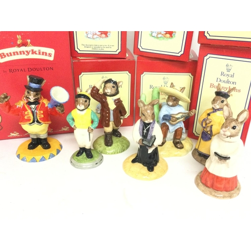 870 - A collection of Boxed Royal Doulton Bunnykins, including Choir Singer Bunnykins- Vicar Bunnykins, Jo... 