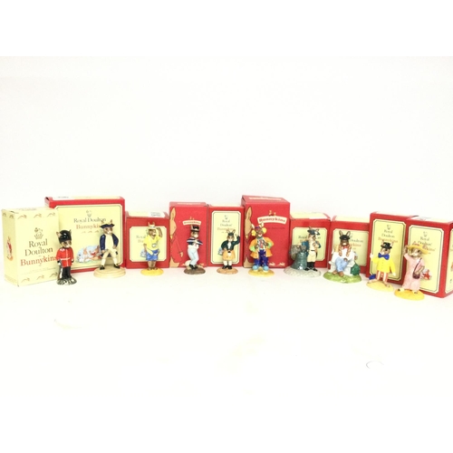 870 - A collection of Boxed Royal Doulton Bunnykins, including Choir Singer Bunnykins- Vicar Bunnykins, Jo... 