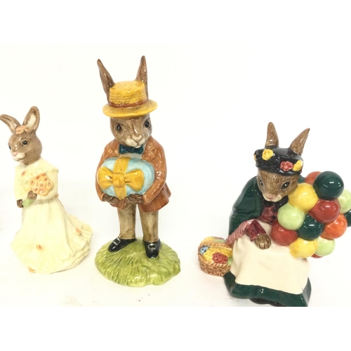 875 - A collection of Royal Doulton ceramic Bunnykins including Old Balloon seller, Mr Bunnykins etcA coll... 