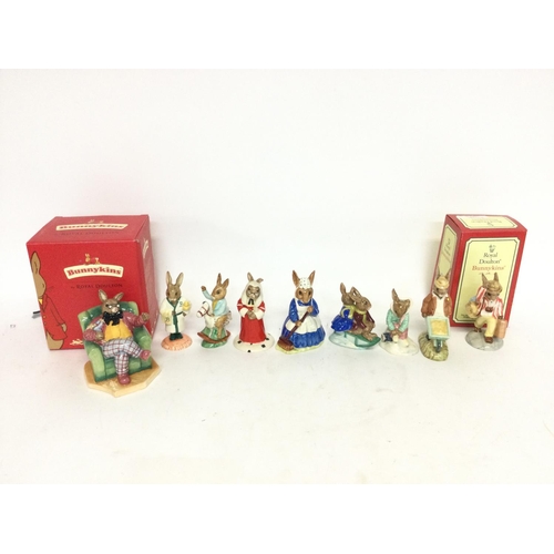 875 - A collection of Royal Doulton ceramic Bunnykins including Old Balloon seller, Mr Bunnykins etcA coll... 