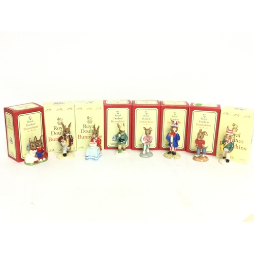 875 - A collection of Royal Doulton ceramic Bunnykins including Old Balloon seller, Mr Bunnykins etcA coll... 