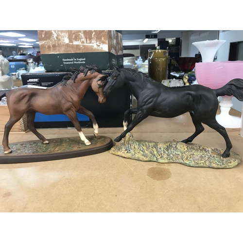 963 - Two Royal Doulton ceramic horse black Bess and the winner ,