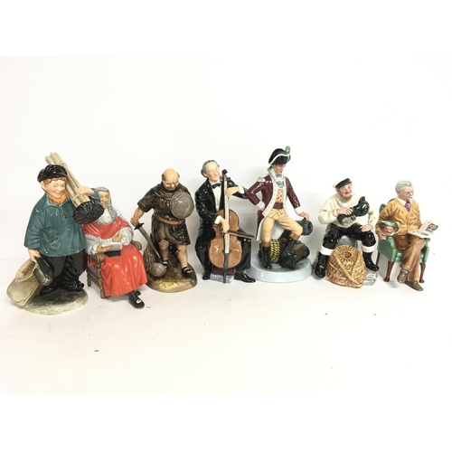 978 - Royal Doulton figurines including Master Sweep, The Judge, Pride and Joy, The Lobster Man, Friar Tuc... 